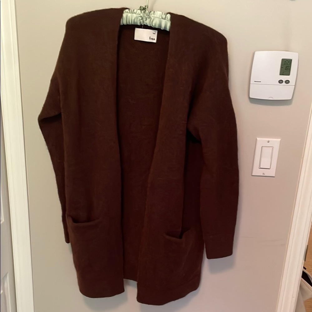 Wilfred Brown Oversized Knit Cardigan Sweater NWOT